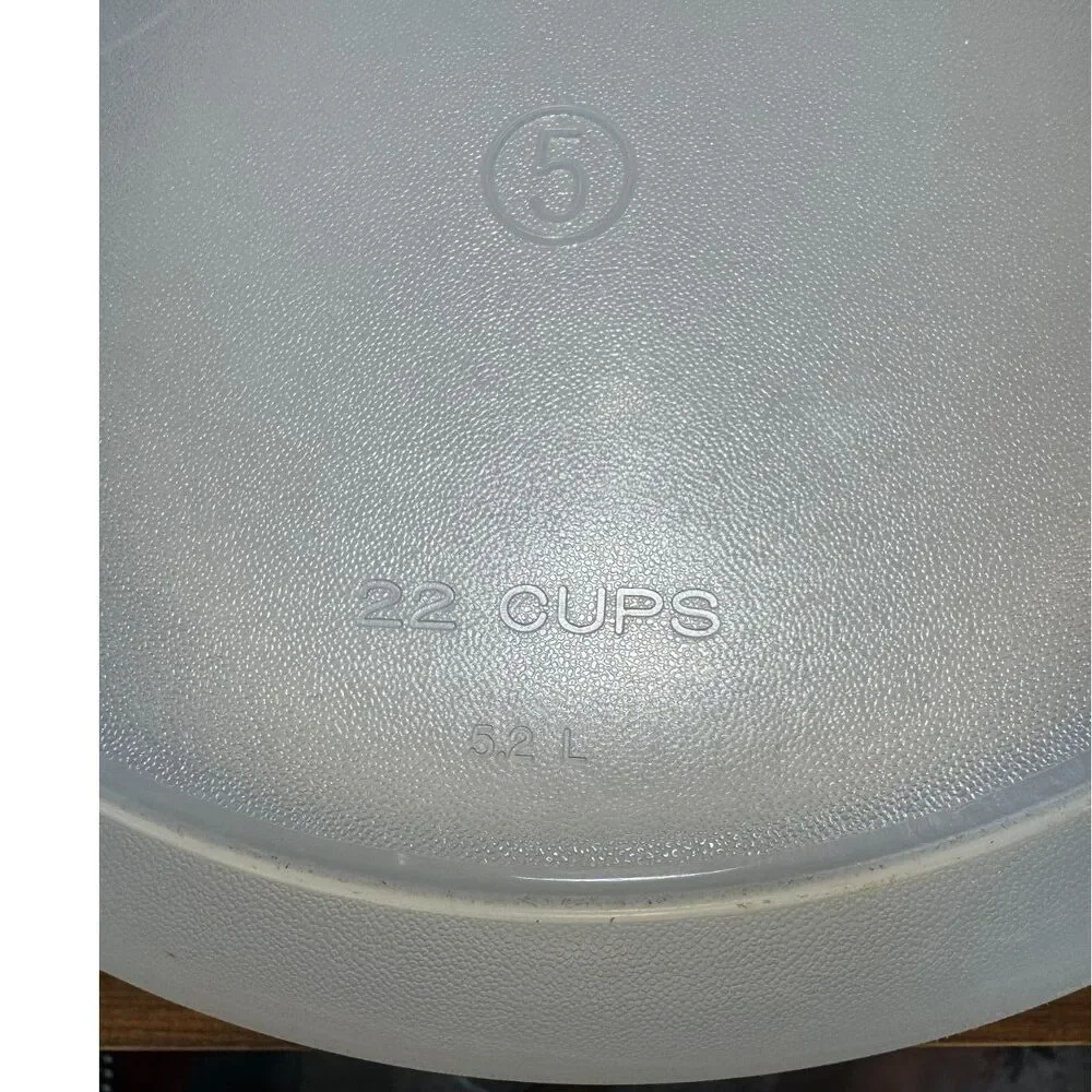 Vintage Rubbermaid Servin Saver #5 Large Round Food Storage Container almond